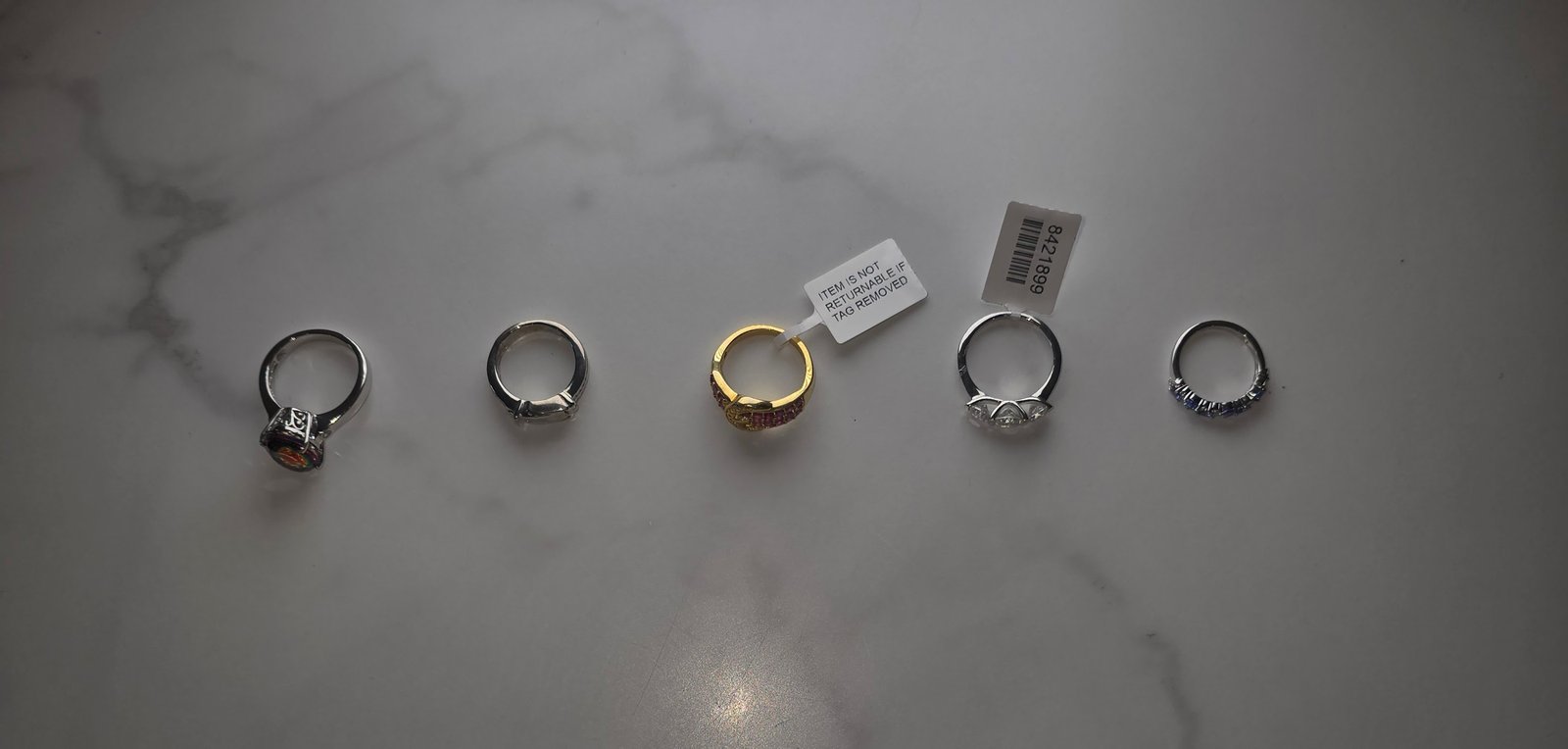 brand-new TJC Fine Jewellery rings featuring a mixture of genuine gemstones, moissanite and 925 sterling silver — photo 5