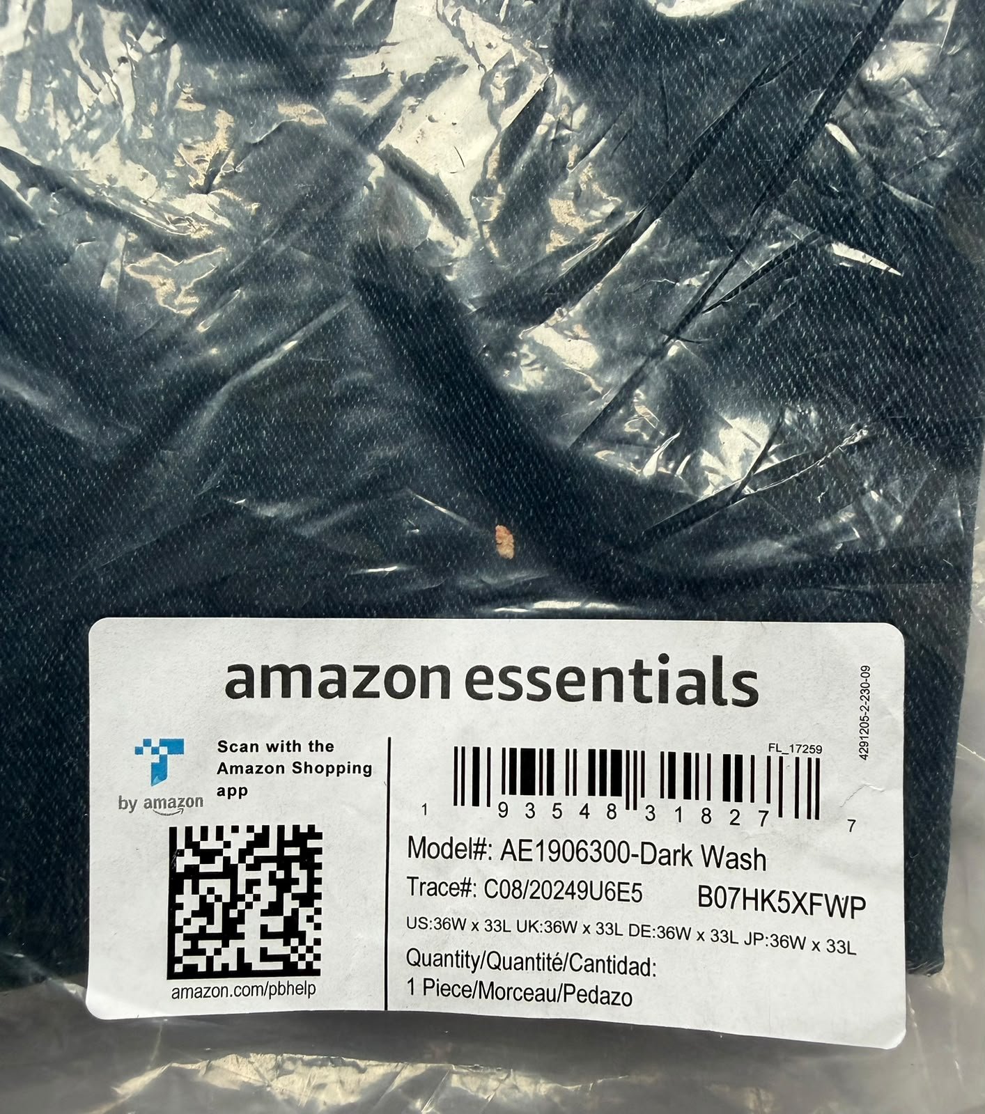2x Amazon Essentials Men's Slim Fit Stretch Bootcut Jeans Dark Wash UK 36W x 33L — photo 4