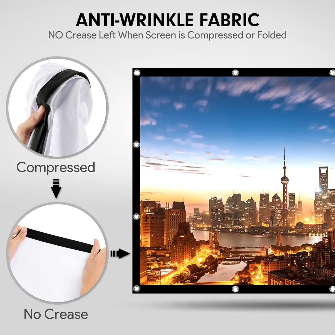 10 x 120-inch 16:9 Portable Foldable Projection Screen 4K Anti-Crease – White — photo 3