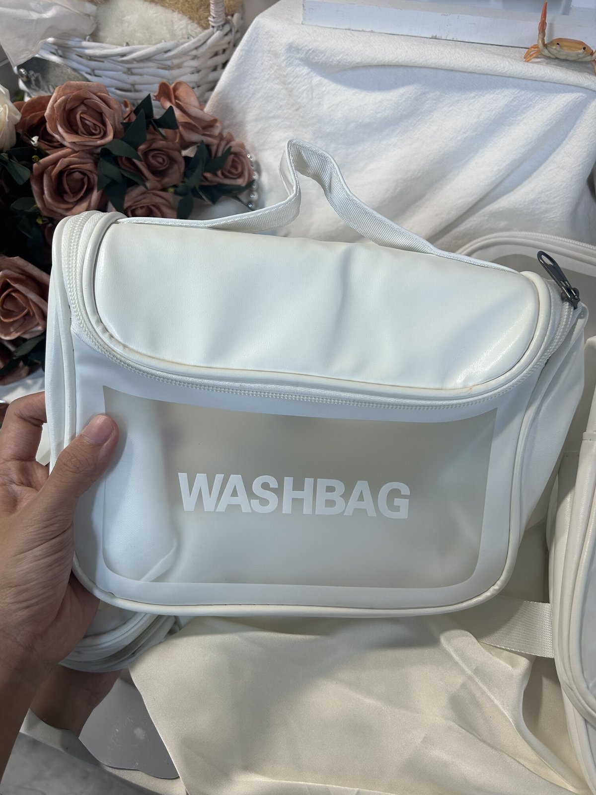80x Mixed Size Cosmetic Wash Bags - White / Pink Random Colours - New — photo 5