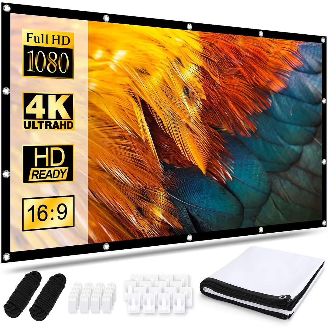 10 x 120-inch 16:9 Portable Foldable Projection Screen 4K Anti-Crease – White — photo 4