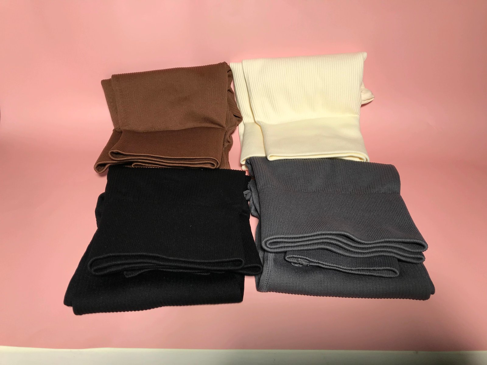 280x Ribbed Yoga Pants — Full Length, Black Grey Beige Coffee, Mixed Sizes, New — photo 2
