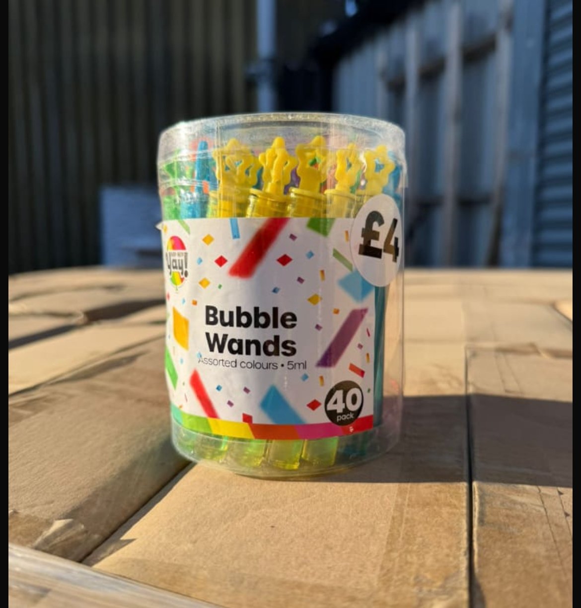 Yay! Bubble Wands 40-Pack | Assorted Colours | 5ml | Party Bag Fillers