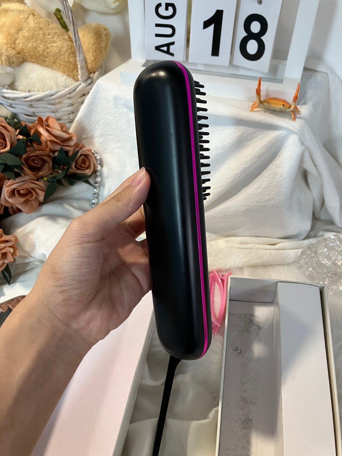 40x Hair Straightening Brushes & Combs - 20 Pink / 20 Black, New — photo 6