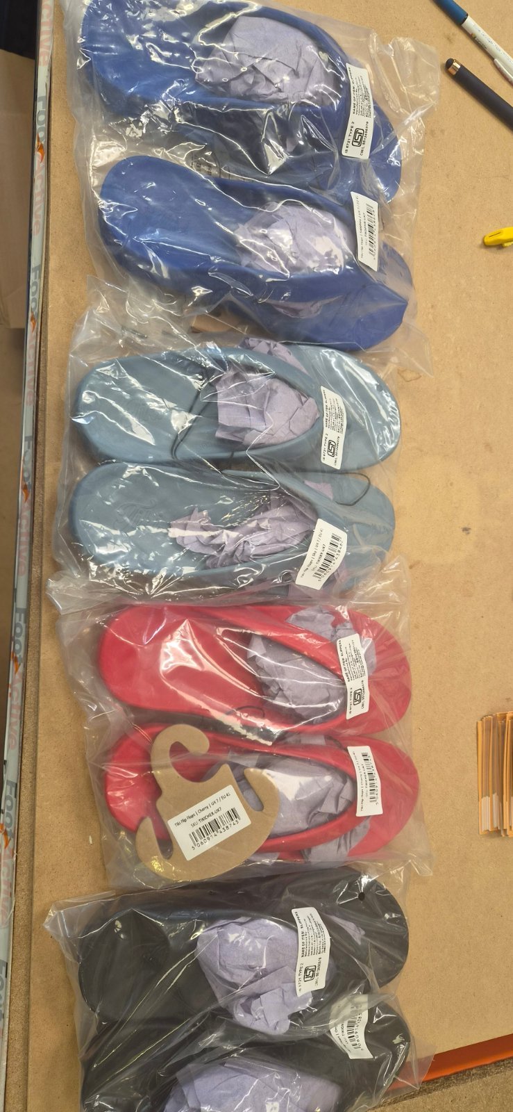 270x Tiki Arch Support Flip Flops – Mixed Sizes & Colours