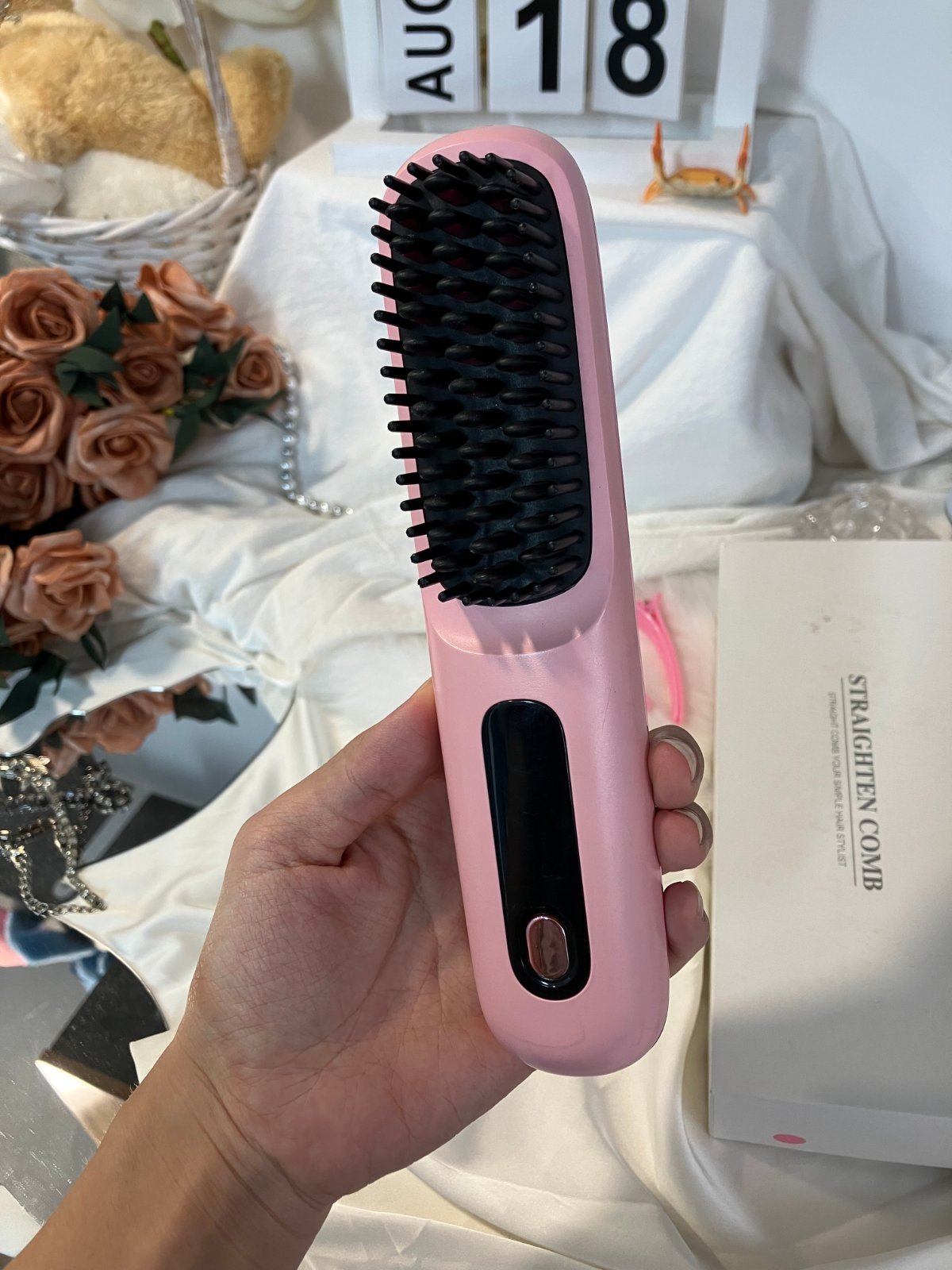 40x Hair Straightening Brushes & Combs - 20 Pink / 20 Black, New — photo 3