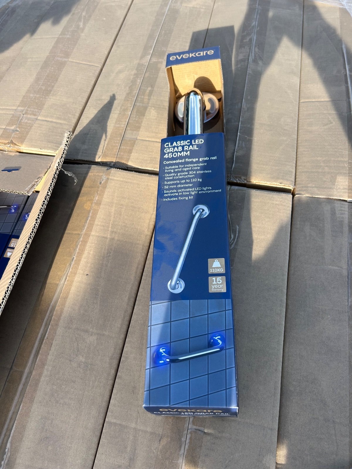 150x Evekare LED Stainless Grab Rail