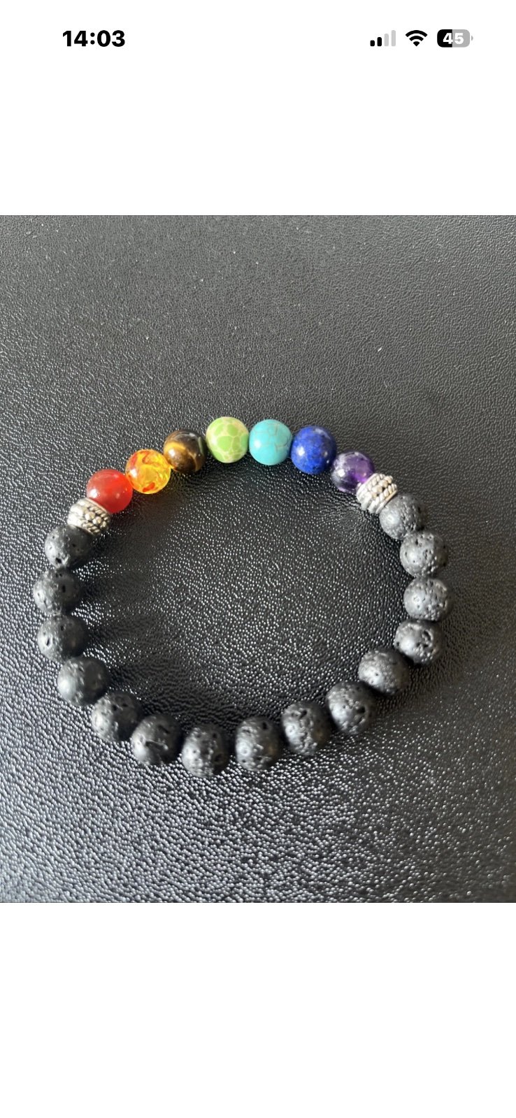 JOBLOT: 58x Packs 232x Chakra Lava Stone Bead Bracelets 4 Designs Wholesale — photo 3