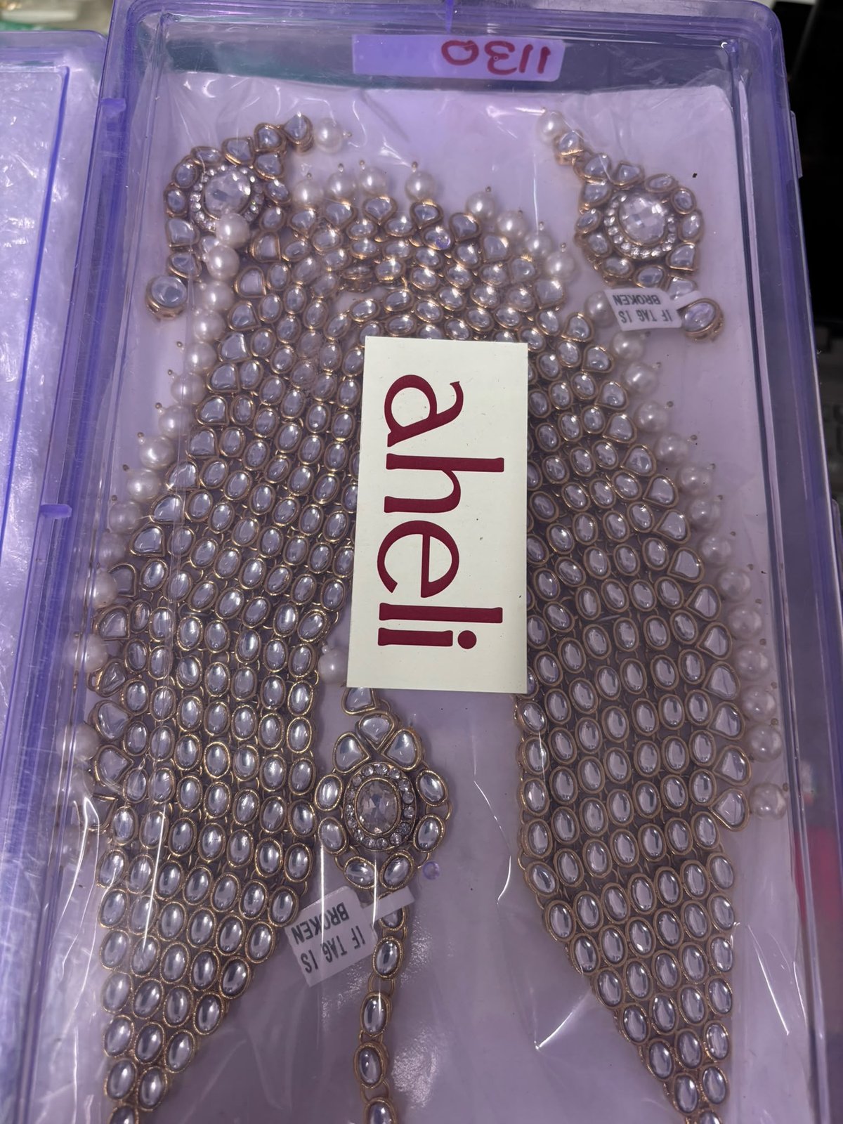 43pc Aheli Kundan Jewelry Job Lot - 32x One Type new sealed — photo 3