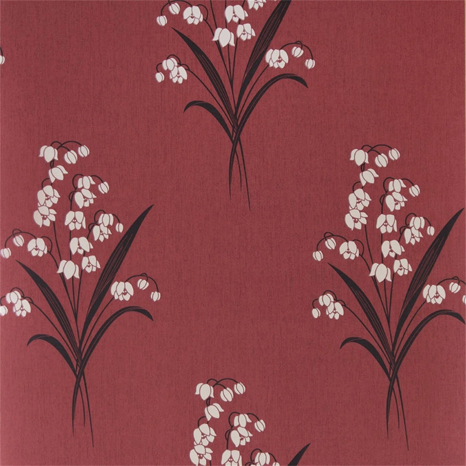 6 Rolls Fresco Valley Burgundy Vinyl Wallpaper 10m x 52cm Textured Washable — photo 6