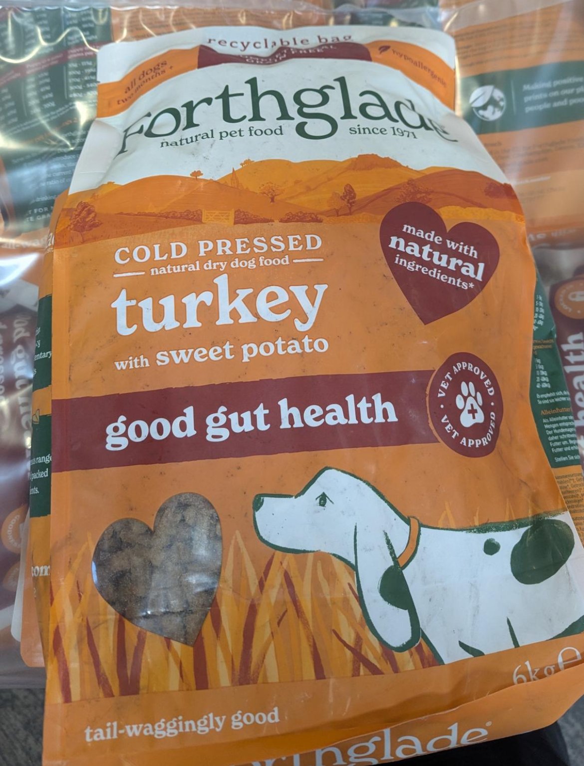 121x Forthglade cold press Turkey 6kg  BBE 04/09/2027