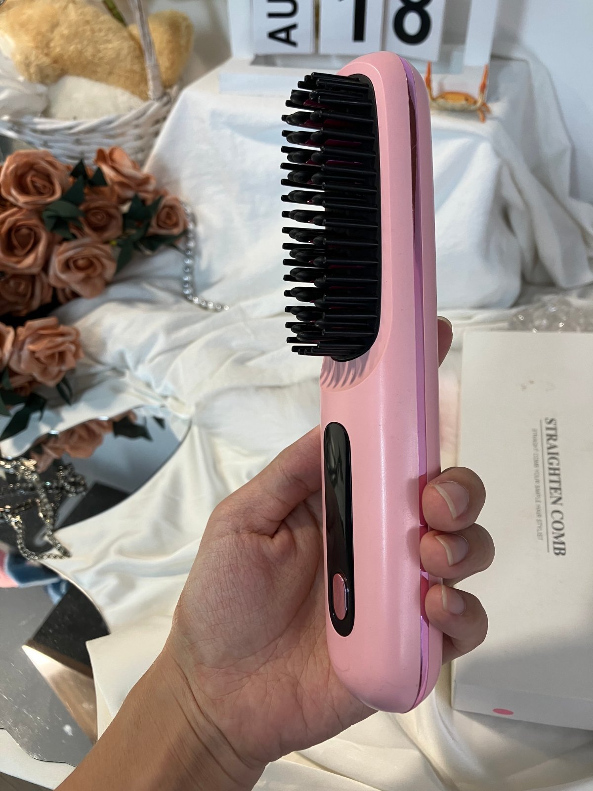 40x Hair Straightening Brushes & Combs - 20 Pink / 20 Black, New — photo 2