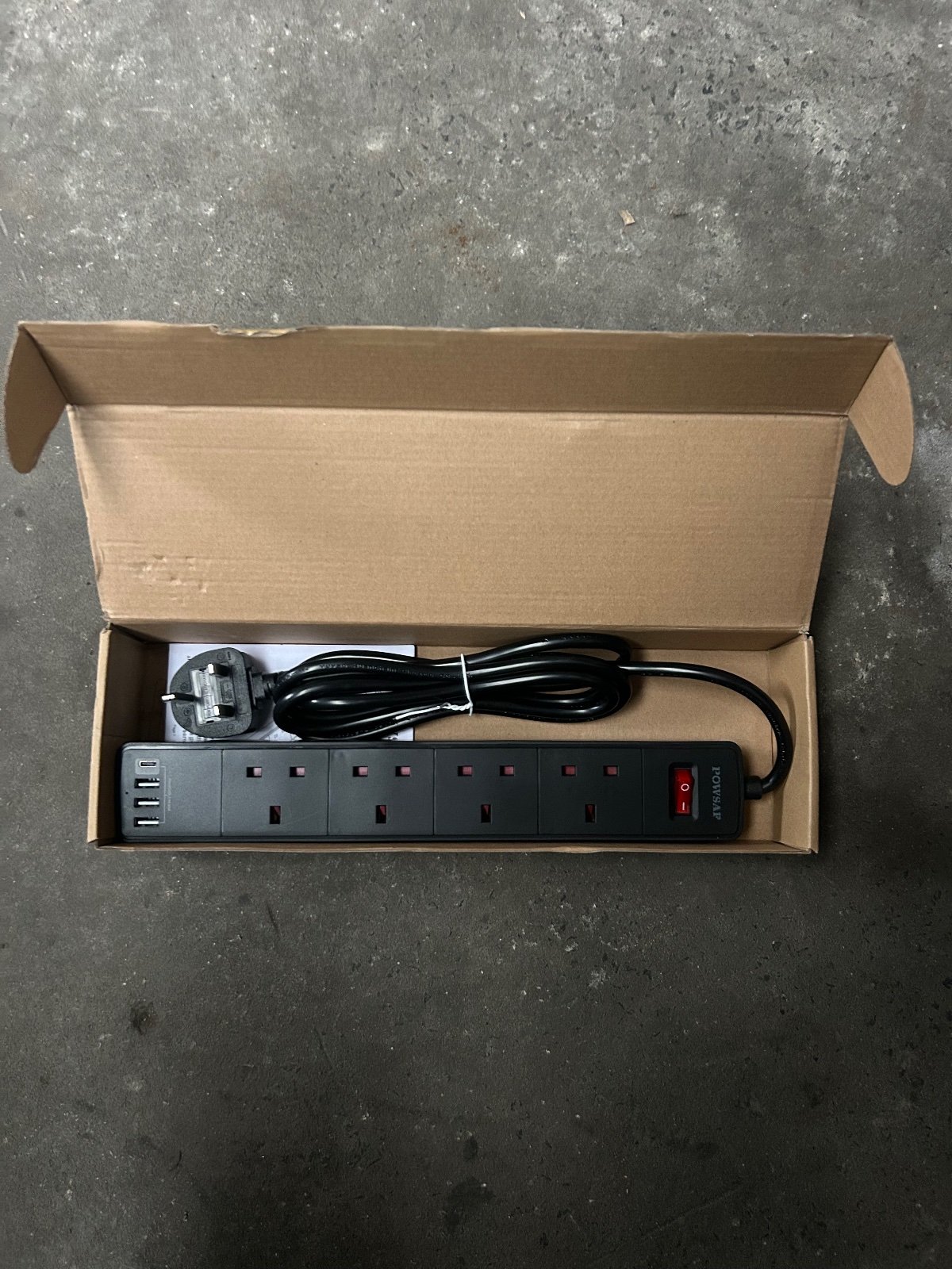 50x POWSAF Extension Lead with 4 USB Slots
