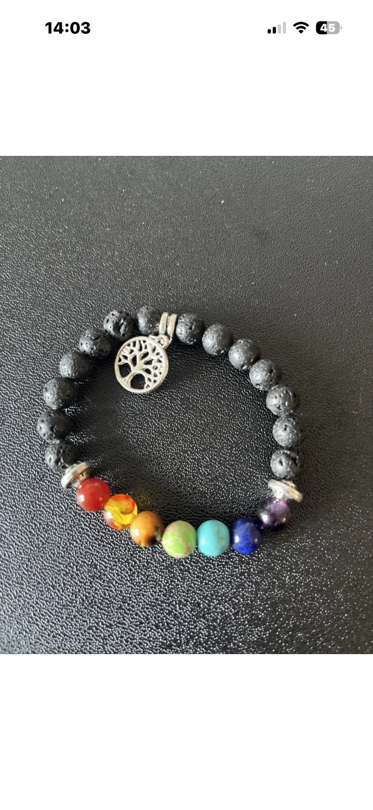 JOBLOT: 58x Packs 232x Chakra Lava Stone Bead Bracelets 4 Designs Wholesale — photo 4