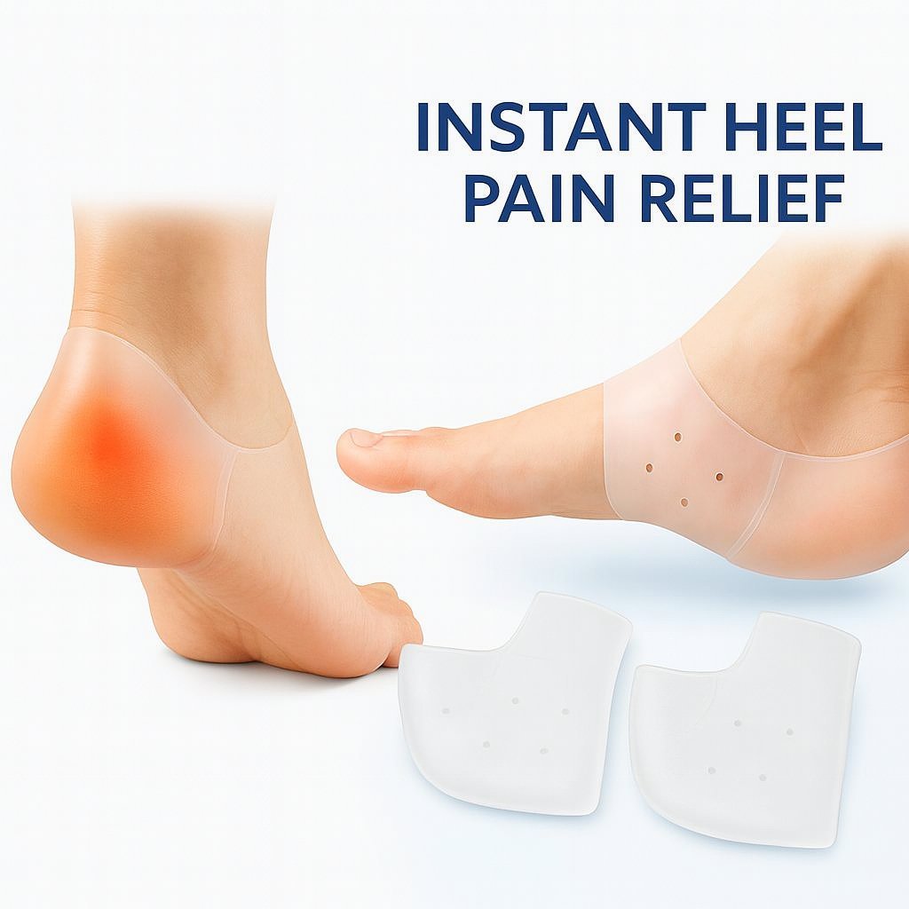 40x Silicone Heel Protectors - 4pcs Soft Gel Blister Prevention, Heel Cups & Ankle Protectors for Plantar Fasciitis Relief, Comfortable & Durable Shoe Heel Socks for Men and Women — photo 5