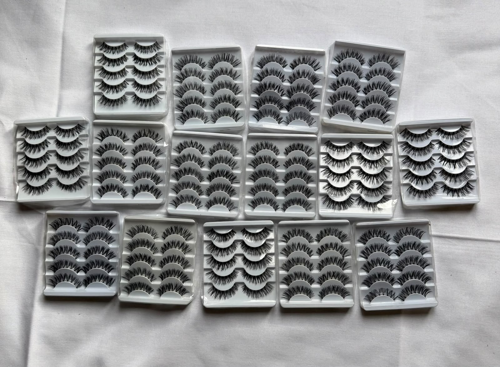 10x 5 Pairs False Eyelashes Black Strip Lashes Reusable Natural Full Volume Makeup