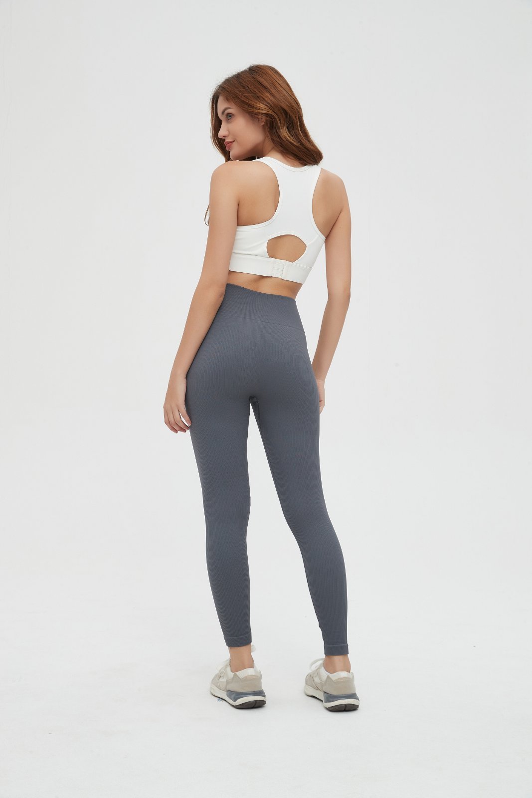 40x Grey Ribbed Yoga Pants — Full Length, Mixed Sizes, 10 of Each, New — photo 8