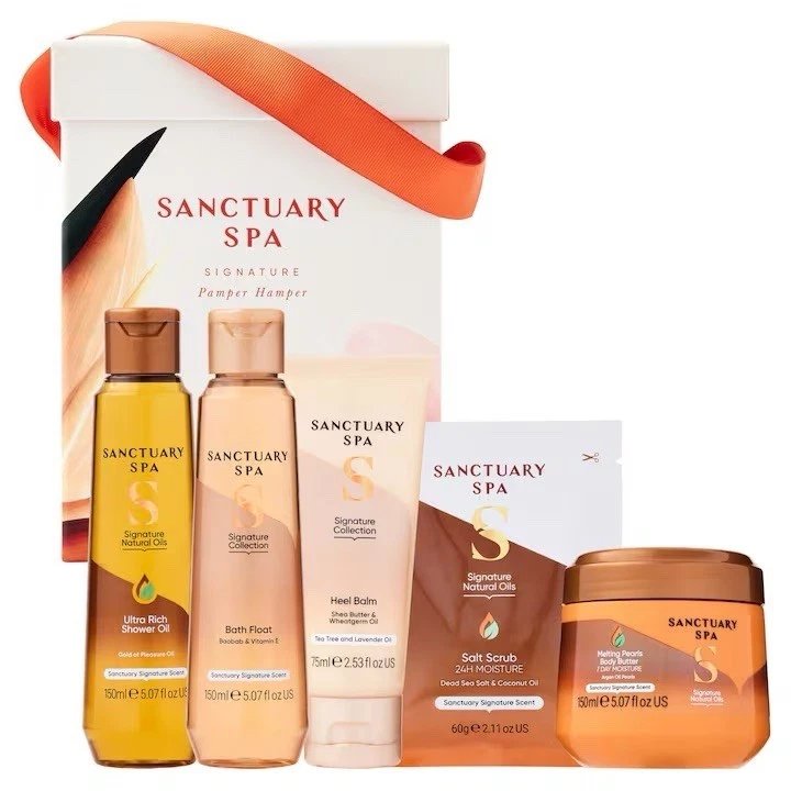 62x Sanctuary Spa Signature Pamper Hamper Gift Set, Present For Women