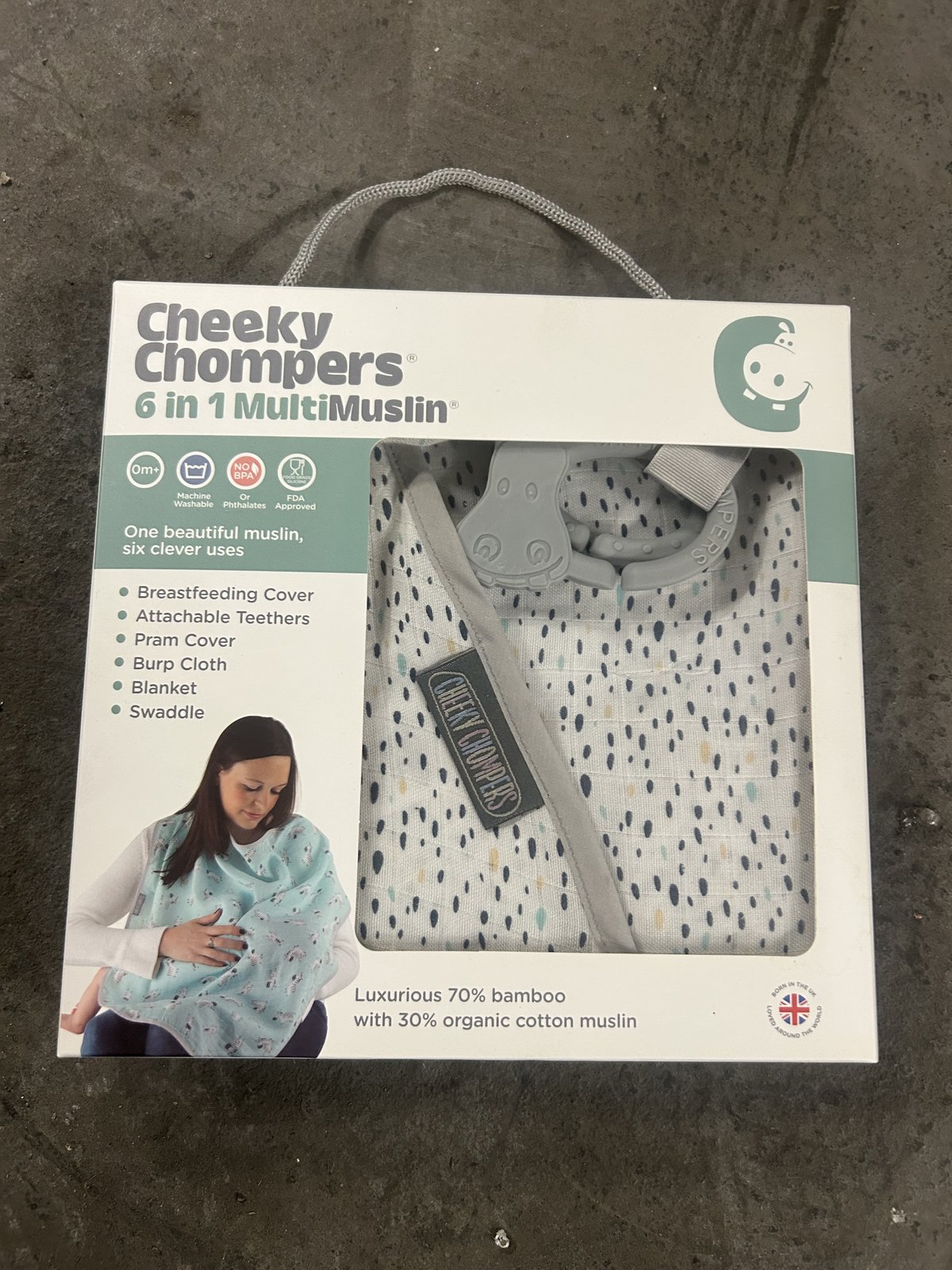 100x Cheeky Chompers 6in1 Baby Muslin