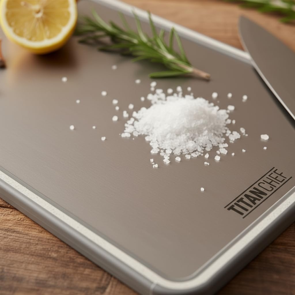 75x TitanChef Titanium-Surface Double-Sided Cutting Boards with Sharpener, Garlic Grater & Juice Groove, Boxed New — photo 2