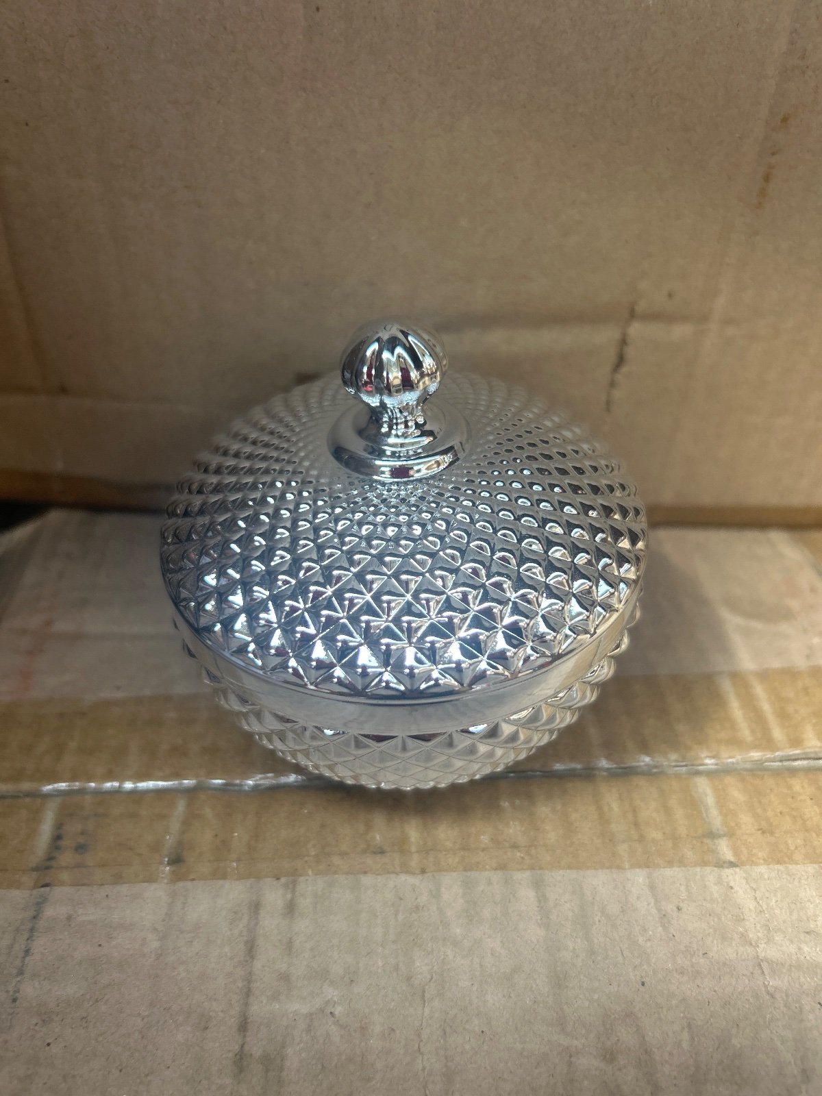 48x Silver Glass Jars