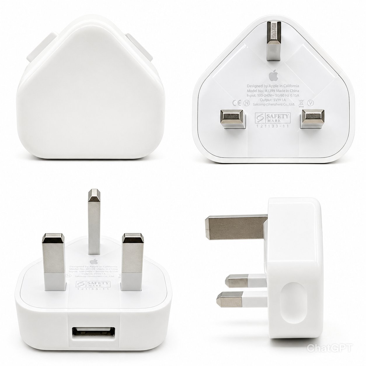 Genuine Apple 5W USB Power Adapter A1399 UK Plug iPhone iPad Charger Original