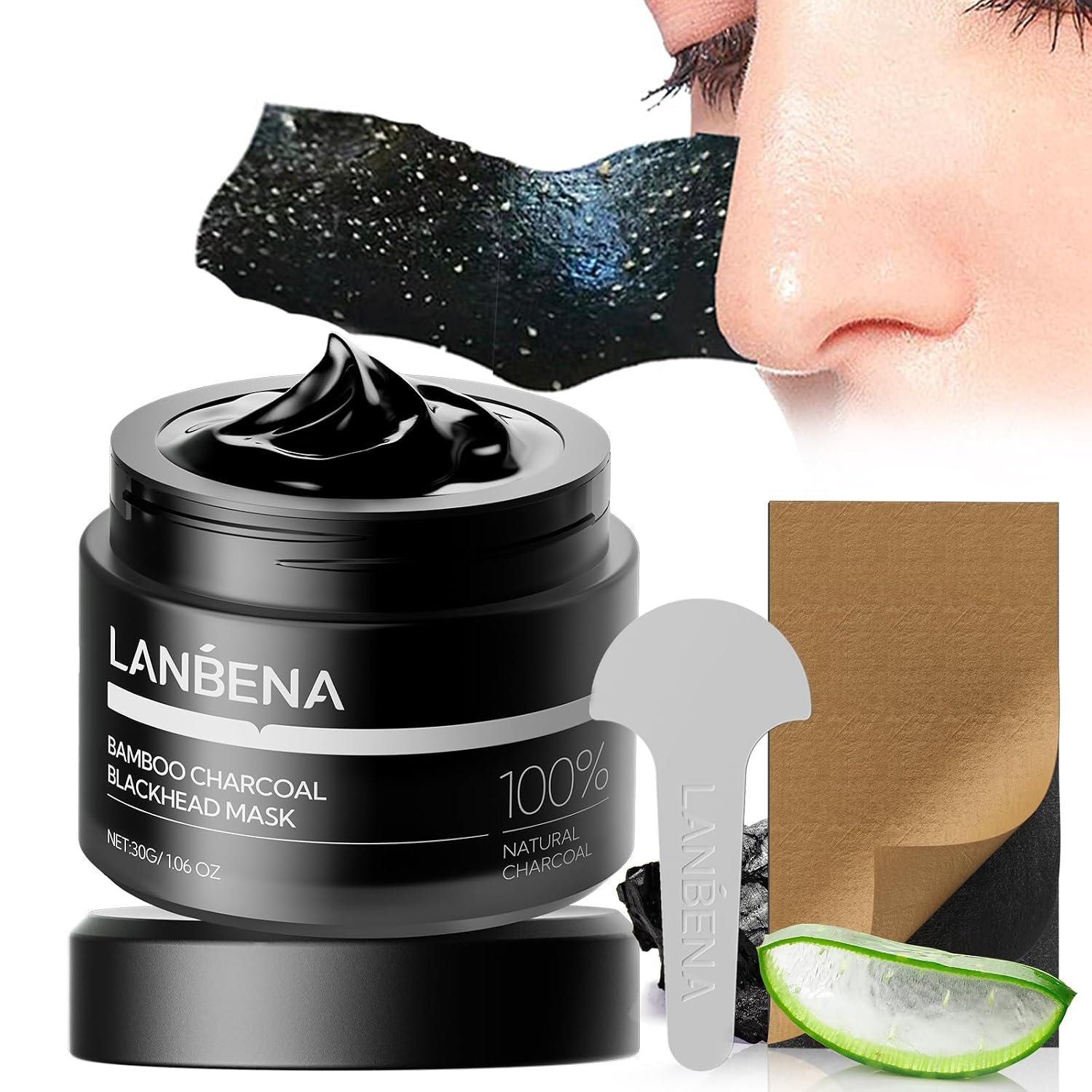 40x LANBENA Bamboo Charcoal Blackhead Mask — 30g Jars, New — photo 2
