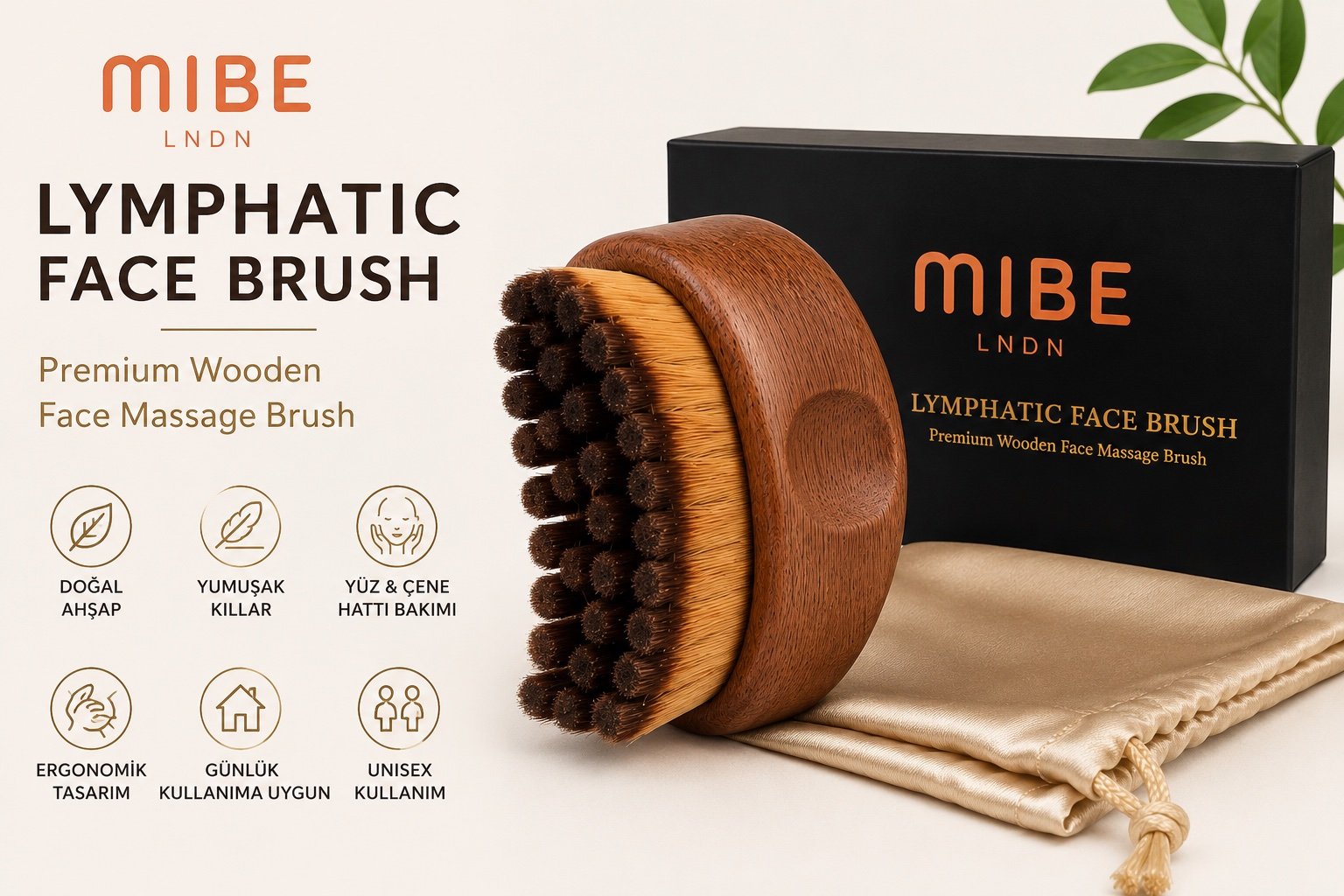 50 X Lymphatic Face Brush – Wooden Facial Massage Brush for Jawline & Contour — photo 2