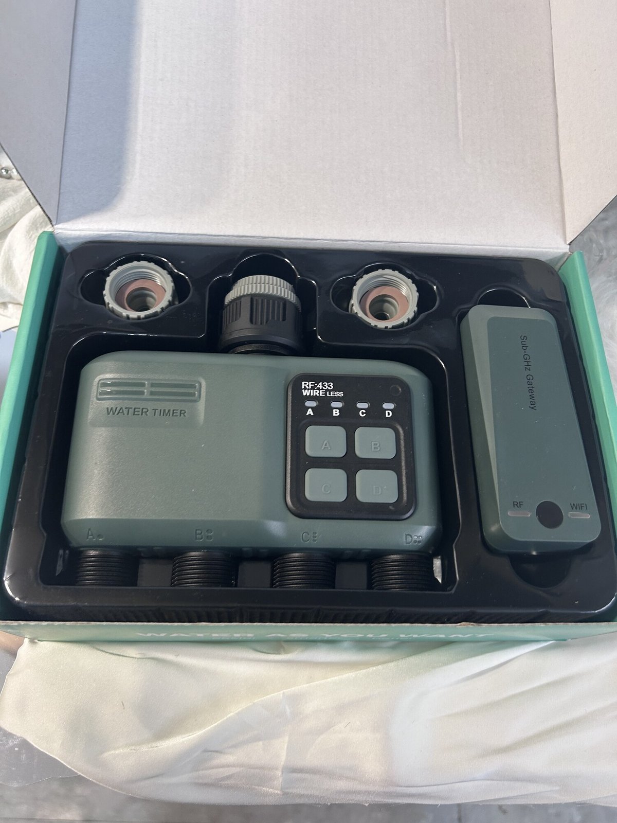 3x Johgee Smart 4-Zone RF Wireless Water Timers with WiFi Gateway - New — photo 7