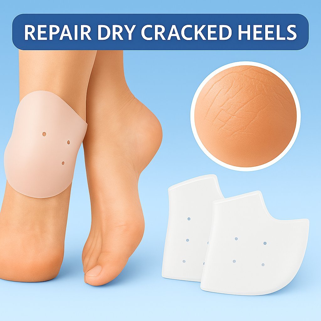 40x Silicone Heel Protectors - 4pcs Soft Gel Blister Prevention, Heel Cups & Ankle Protectors for Plantar Fasciitis Relief, Comfortable & Durable Shoe Heel Socks for Men and Women — photo 4