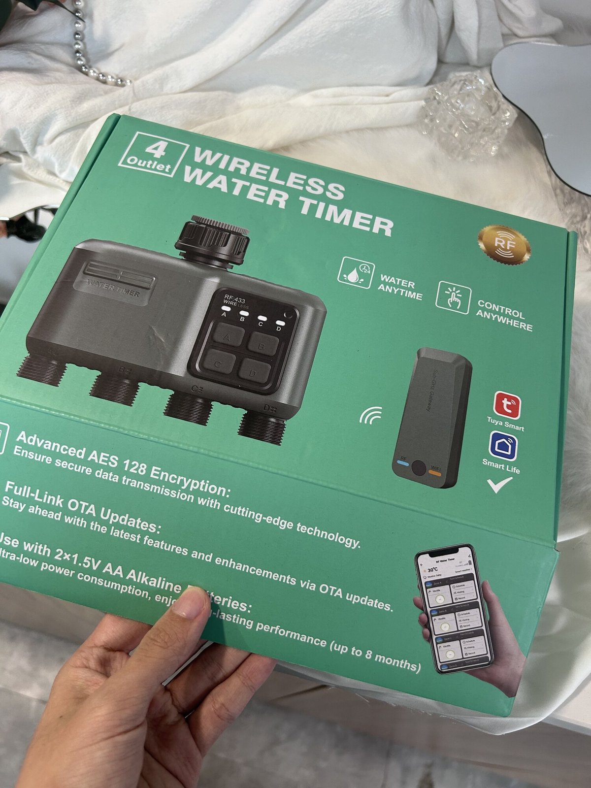 3x Johgee Smart 4-Zone RF Wireless Water Timers with WiFi Gateway - New — photo 8