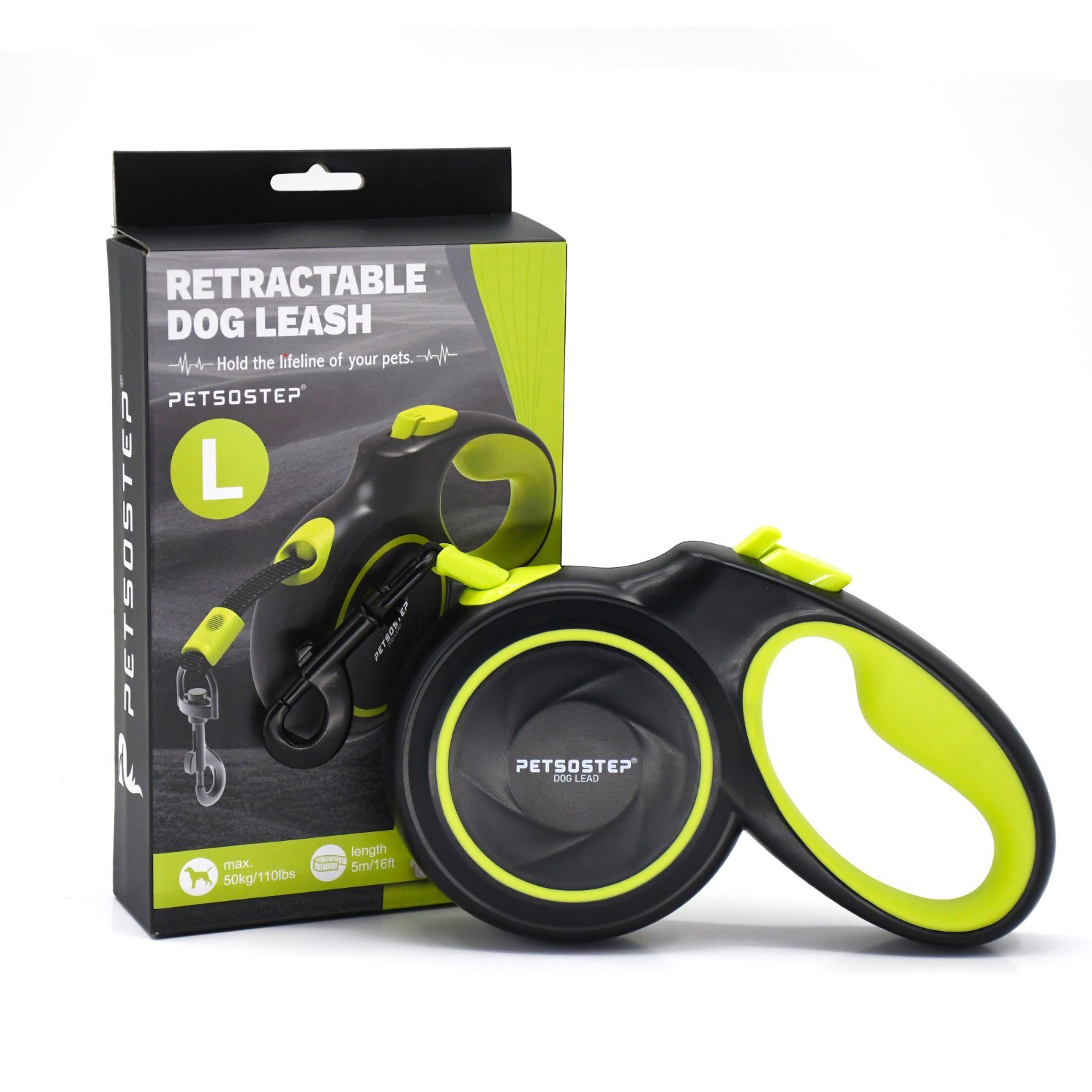 800x Retractable Dog Lead, Heavy Duty 5M/30kg