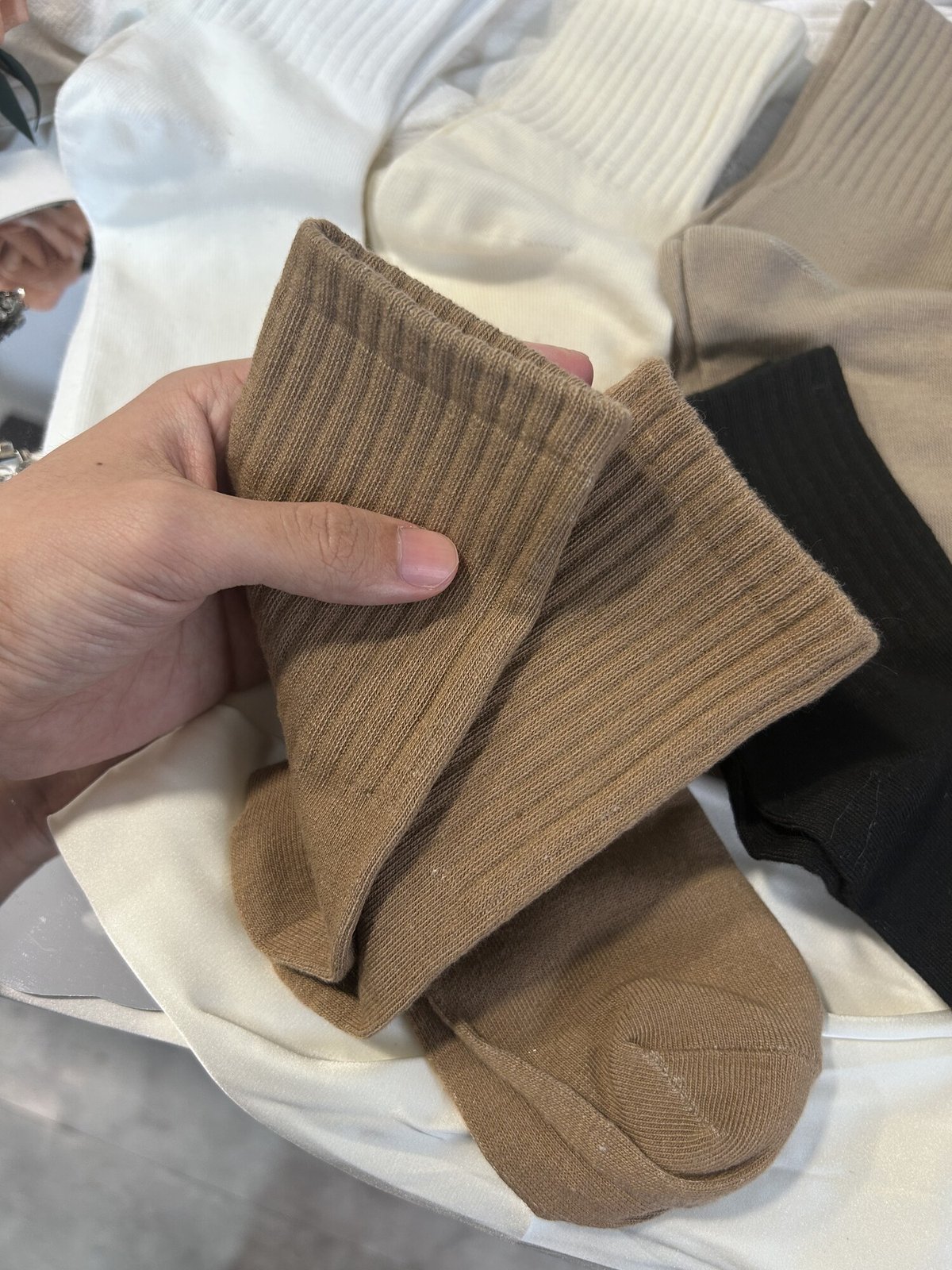 50x 6Pairs Ribbed Crew Socks - Mixed Neutral Colours, 6-Pair Packaged Sets - New — photo 6