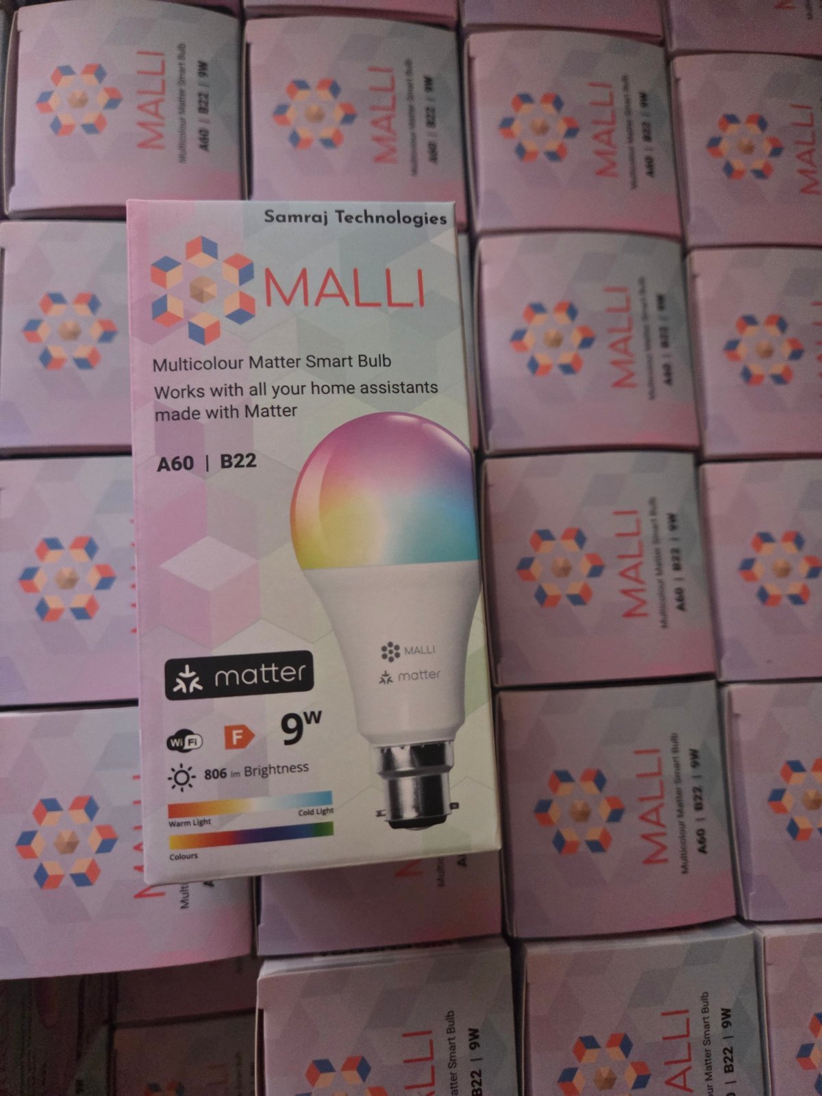 100 x Malli Matter Smart RGB B22 Bulbs – New Boxed Stock
