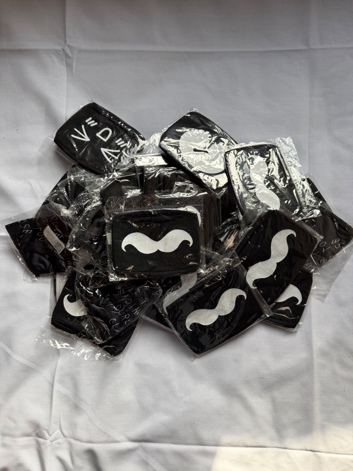 10x Black Face Mask Novelty Fashion Reusable Washable Face Covering — photo 2