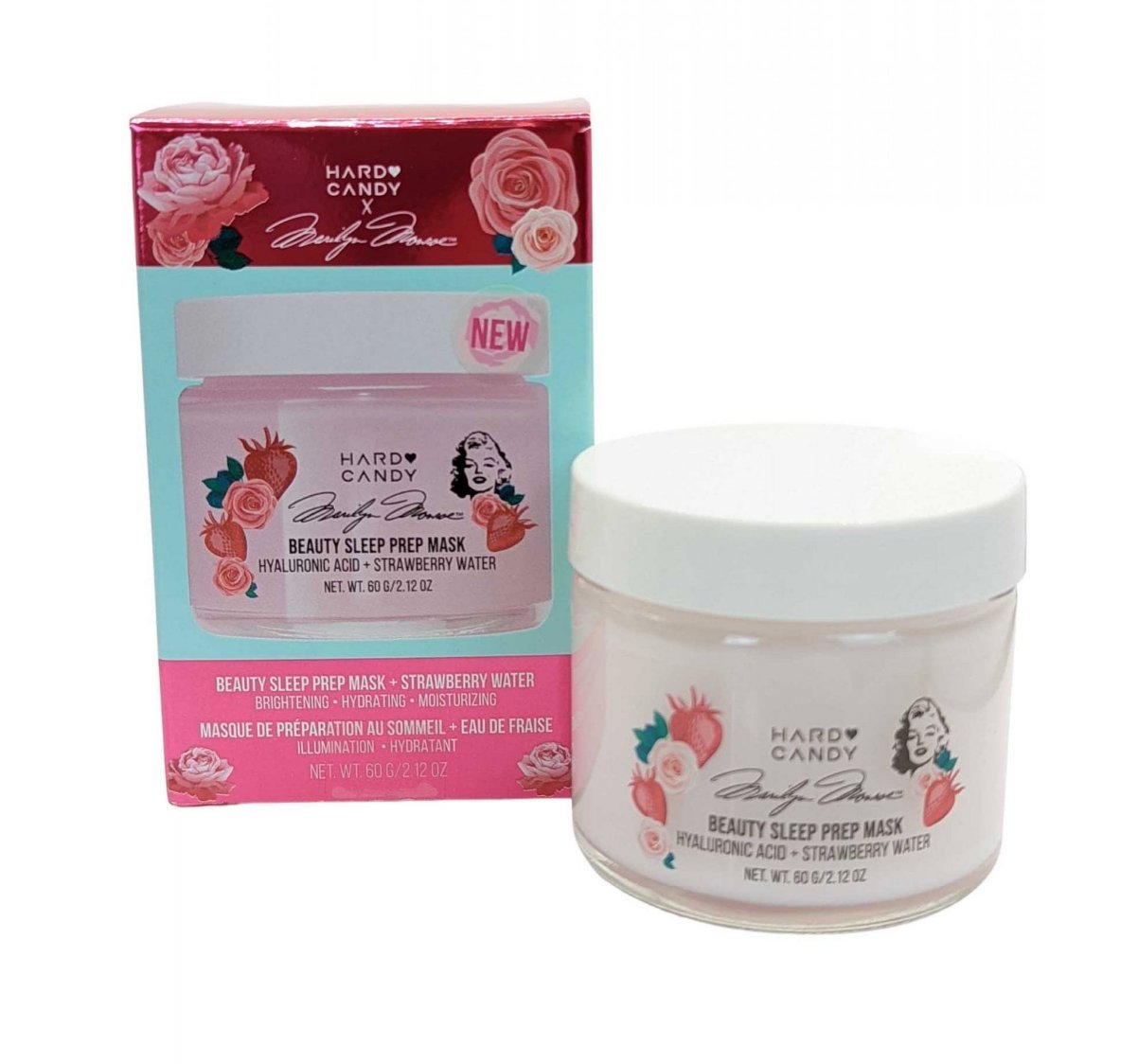 240x Hard Candy Beauty Sleep Prep Mask 60g Strawberry, Brightening, Hydrating