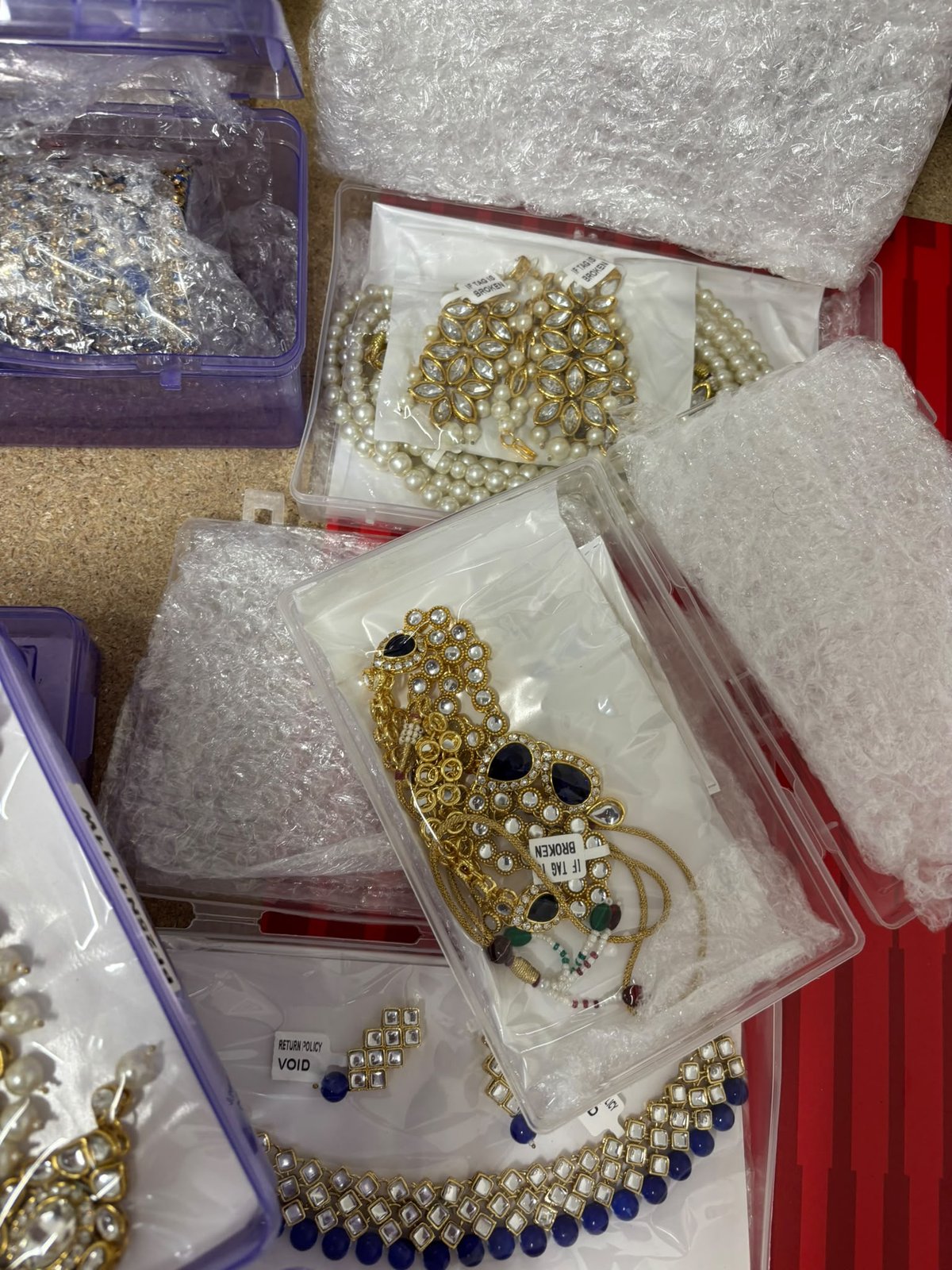 43pc Aheli Kundan Jewelry Job Lot - 32x One Type new sealed — photo 5