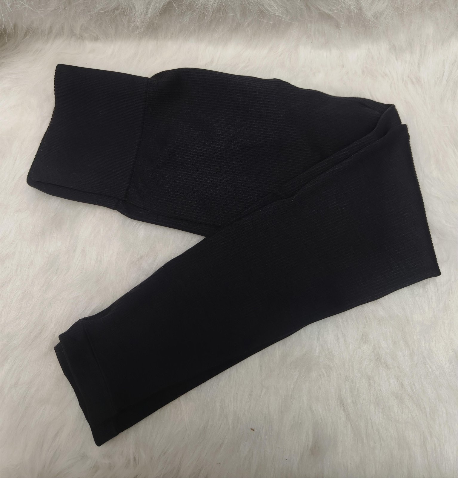 50x Black Ribbed Yoga Pants — Full Length, UK 12-14 Only, New — photo 3