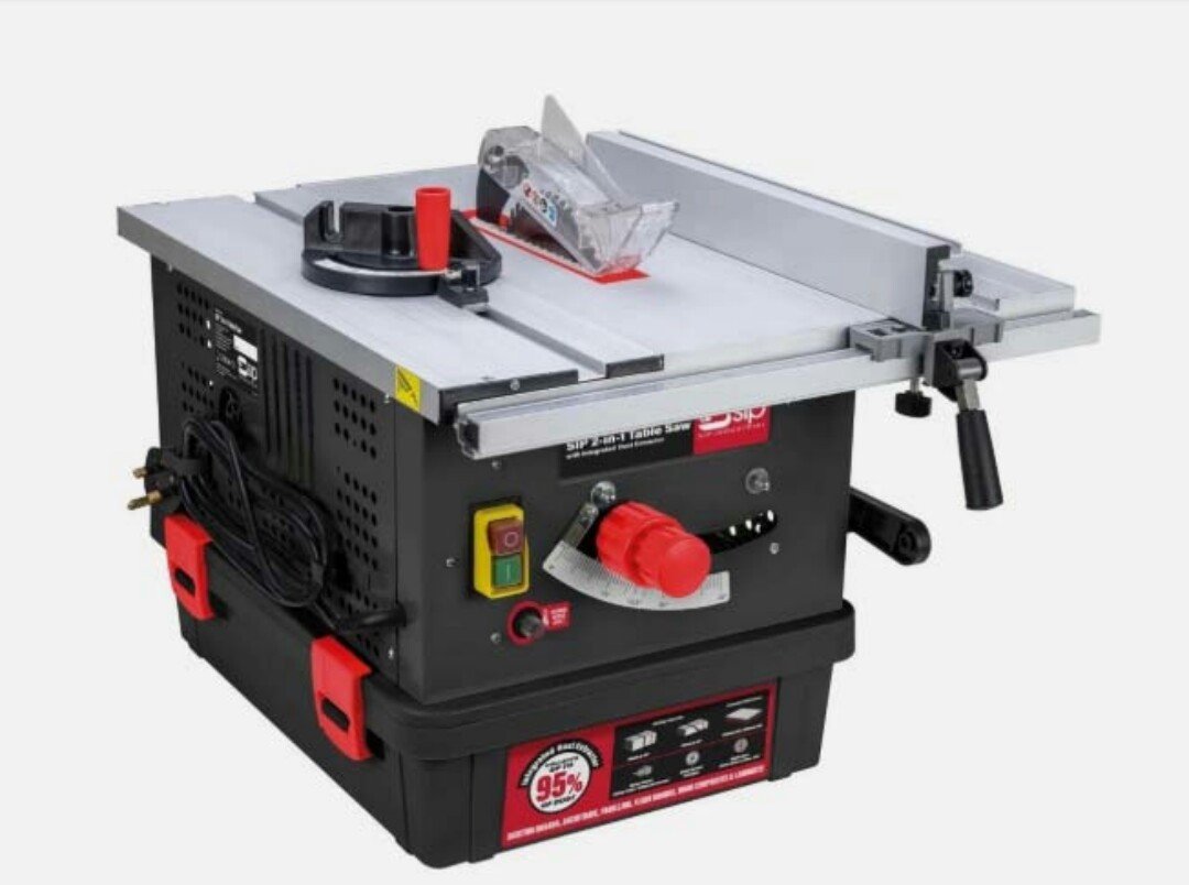 Table Saw with Integrated Dust Extractor