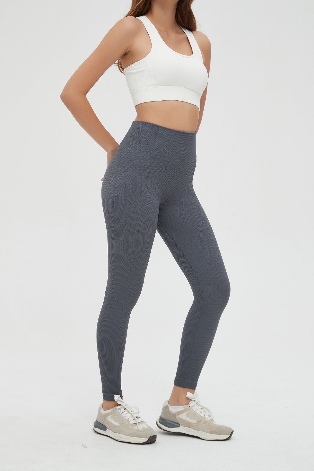 500x Ribbed Yoga Pants — Full Length, Black Grey Coffee Off-White, Mixed Sizes, New — photo 2