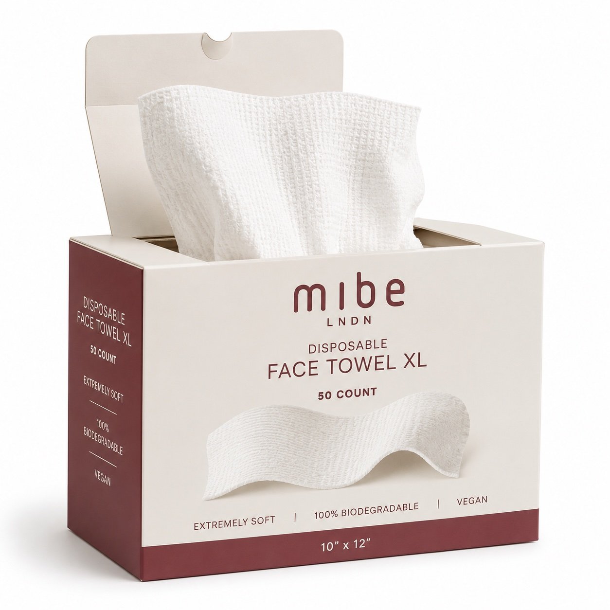 Source photograph for 24 x Disposable Face Towels XL of 50 Clean Skin Towels