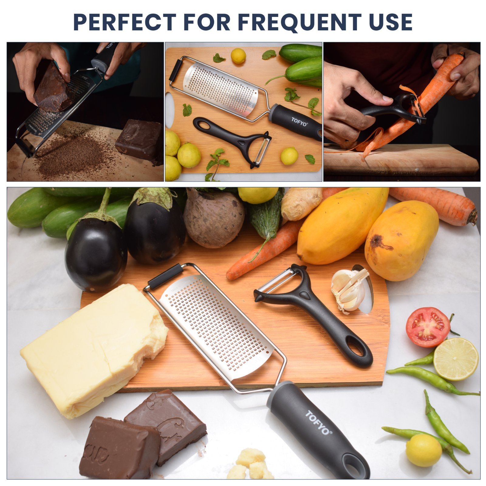 Cheese Grater Zester (with safety cover) Bundled with Peeler - New Stock — photo 6