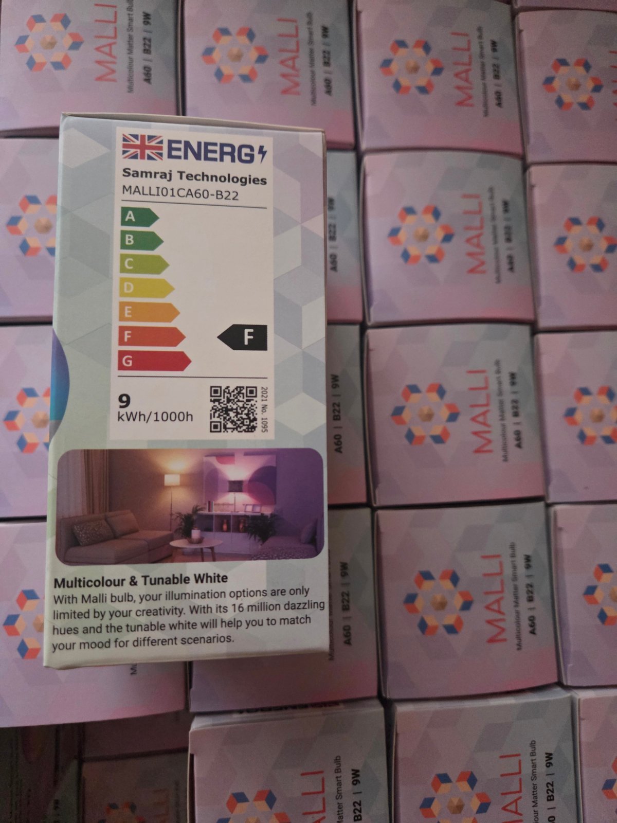 100 x Malli Matter Smart RGB B22 Bulbs – New Boxed Stock — photo 3