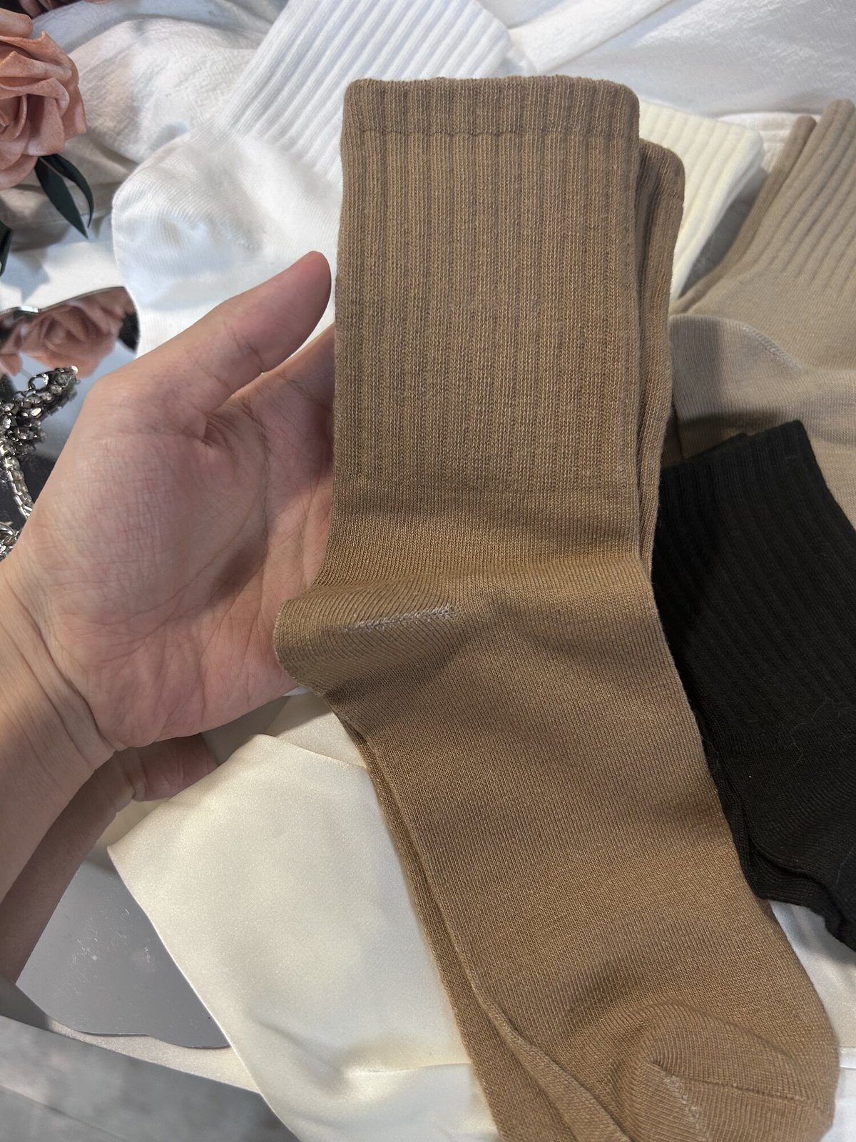 50x 6Pairs Ribbed Crew Socks - Mixed Neutral Colours, 6-Pair Packaged Sets - New — photo 7