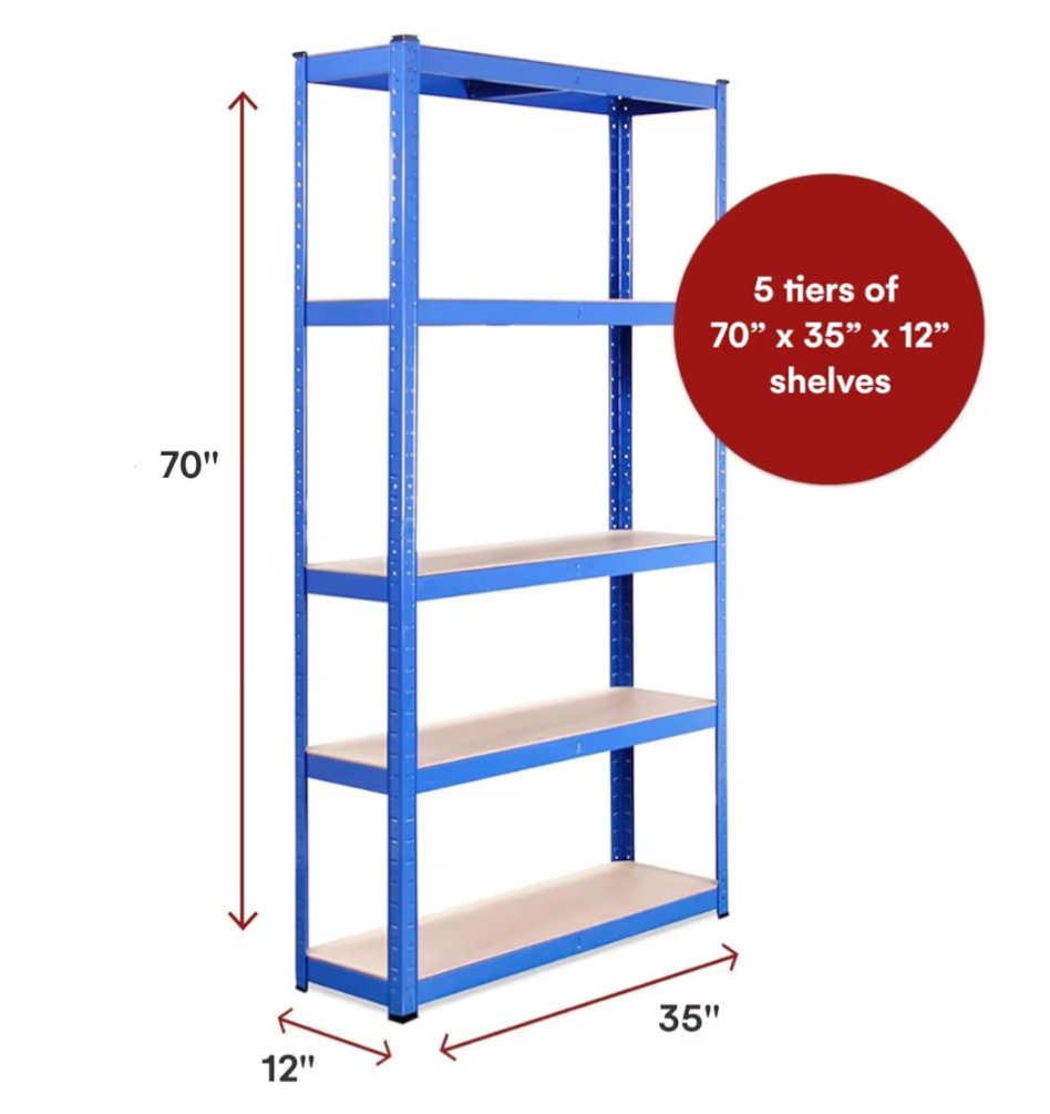 50x G-Rack Garage Shelving Unit 0021 - Blue