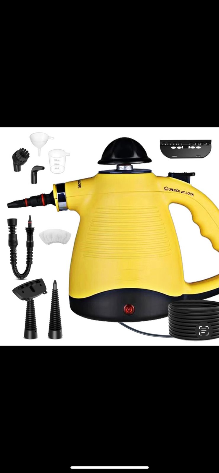 Hand held steam cleaner