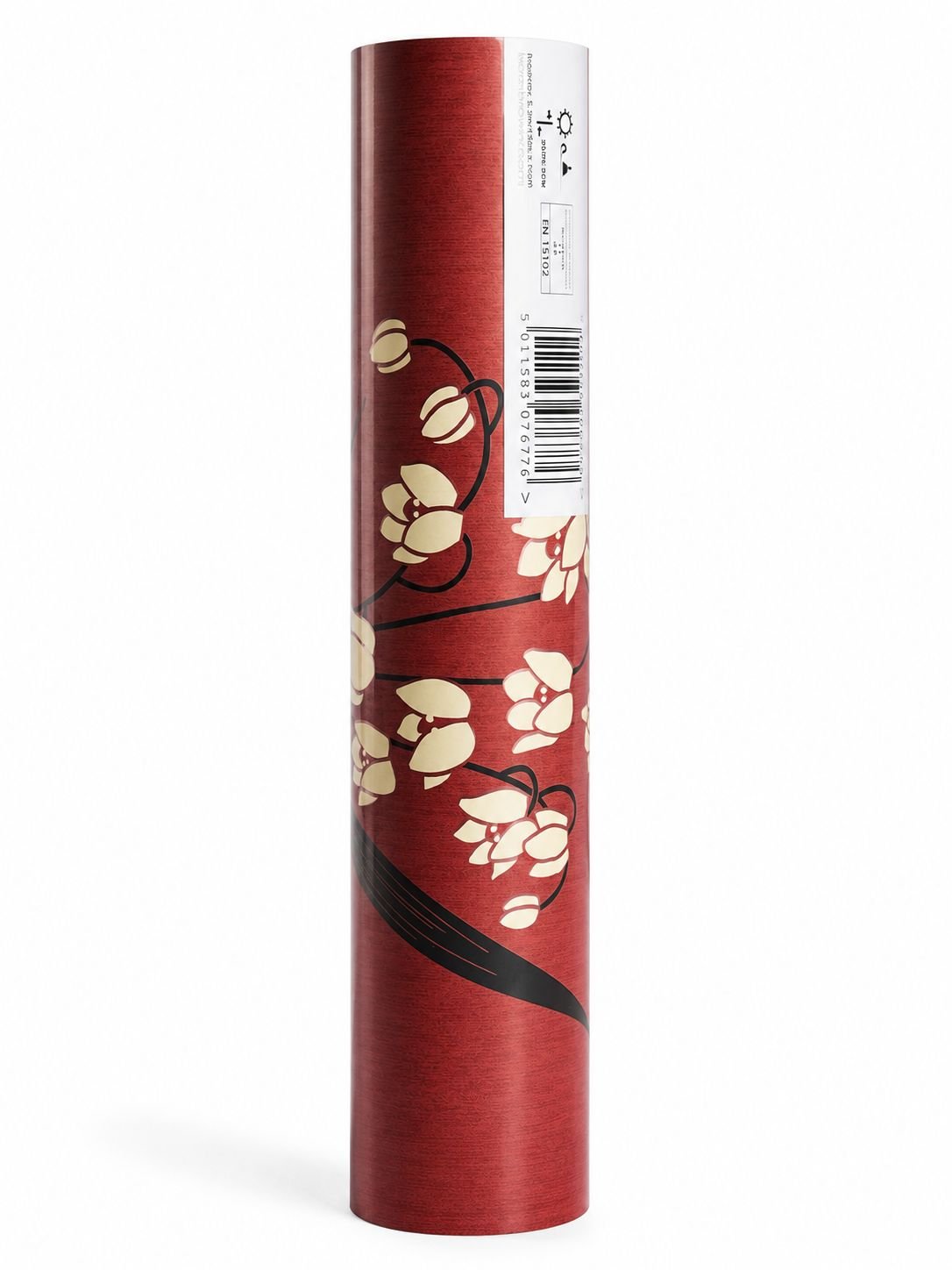 6 Rolls Fresco Valley Burgundy Vinyl Wallpaper 10m x 52cm Textured Washable — photo 4