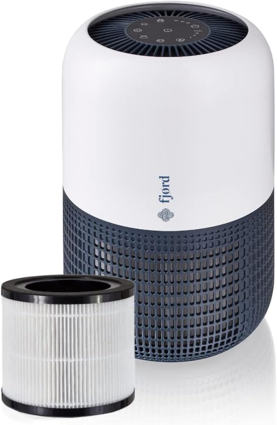 141x Fjord 3 Stage Pet Friendly Air Purifier for Bedroom - Quiet Operation, Timer, Night Light, H13 HEPA & Activated Carbon Filters, Freshen Your Home Air
