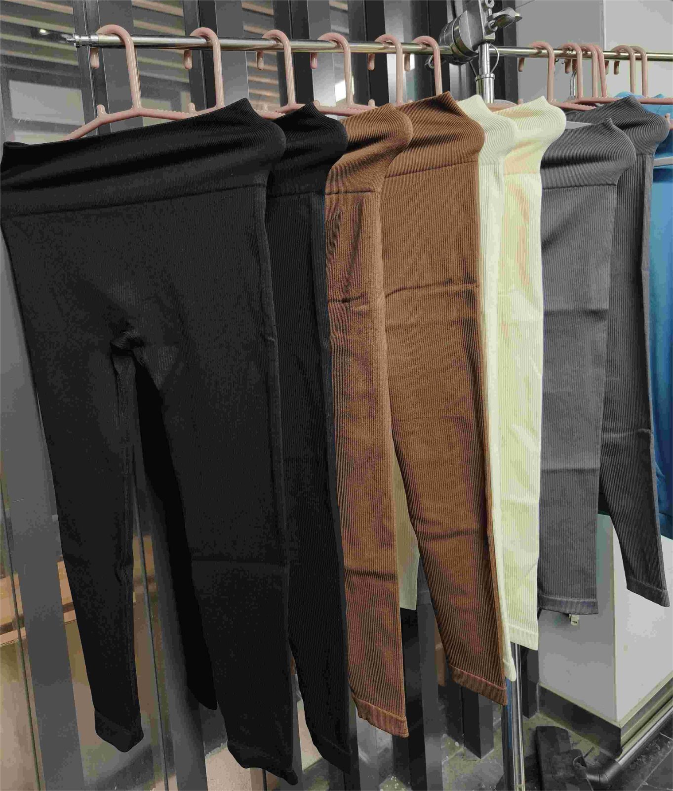 280x Ribbed Yoga Pants — Full Length, Black Grey Beige Coffee, Mixed Sizes, New — photo 7