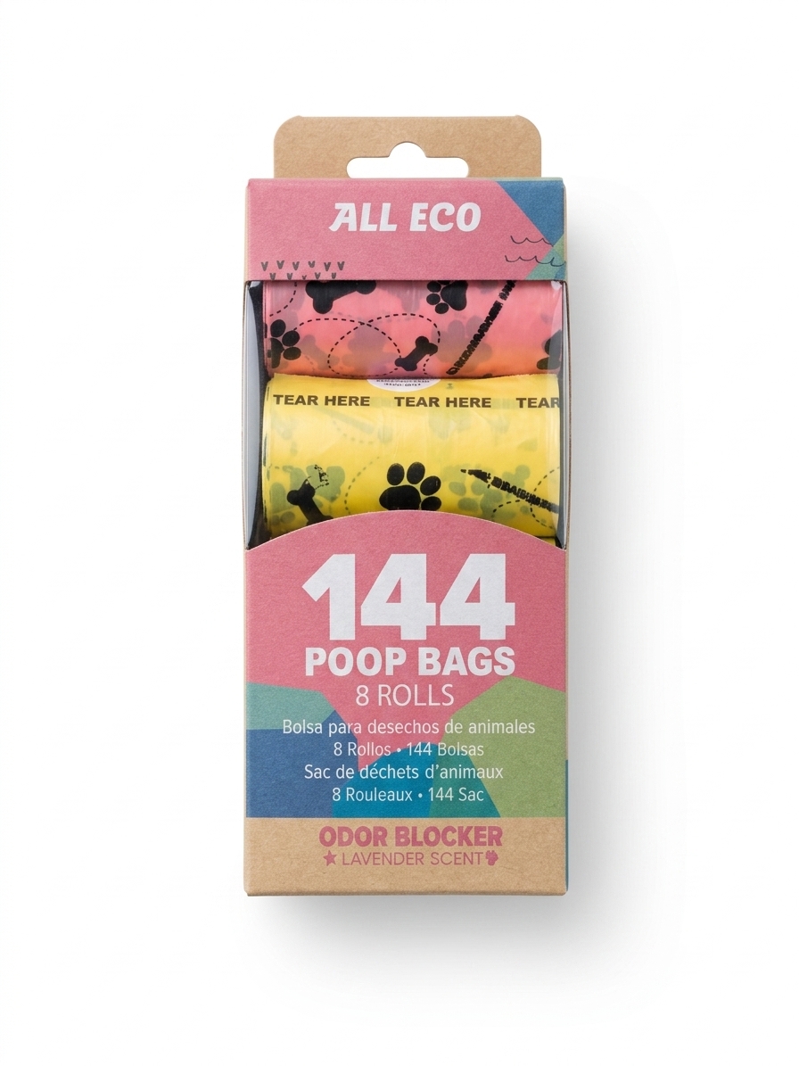 50x 144 Biodegradable Dog Poop Bags